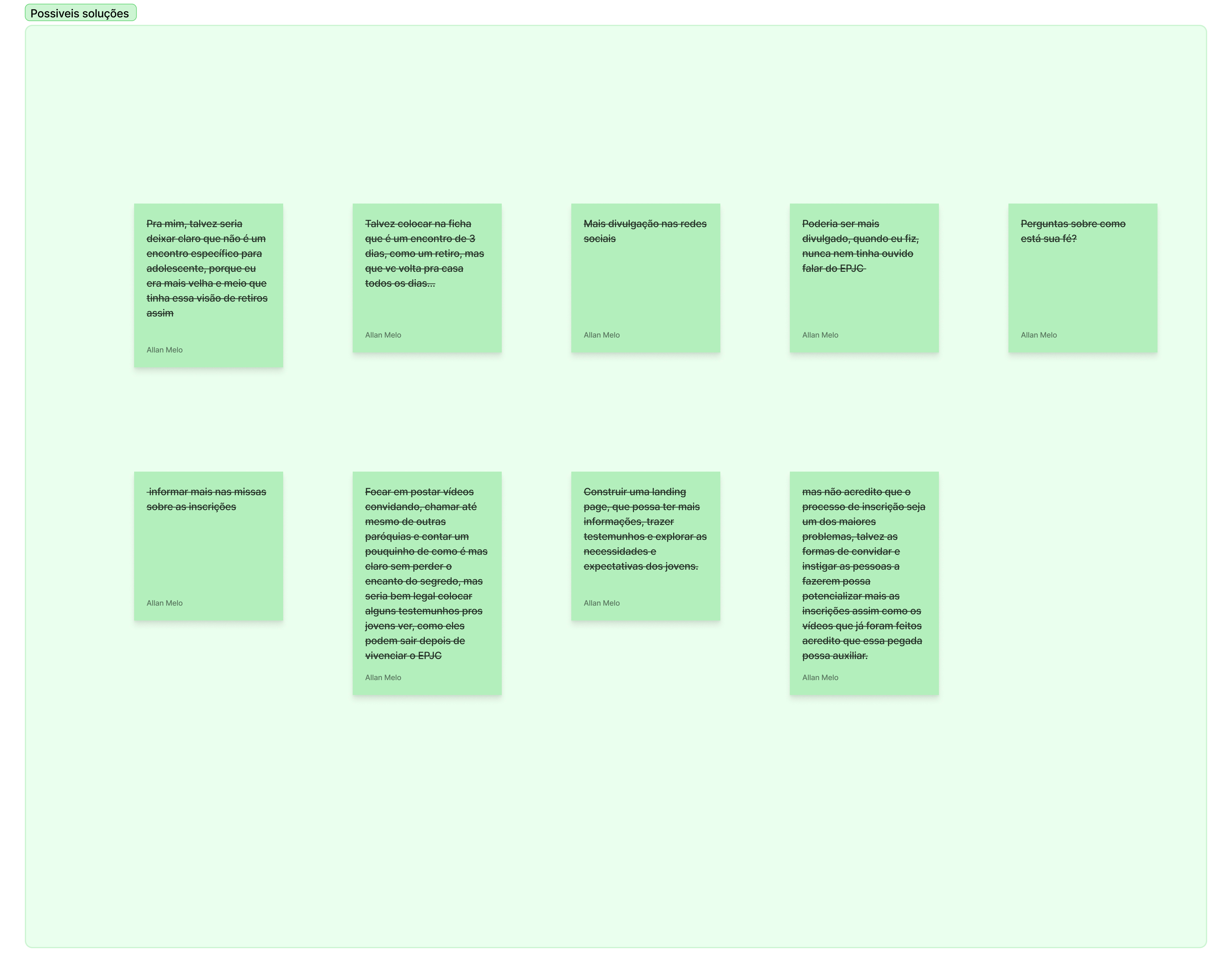 Brainstorm de soluções